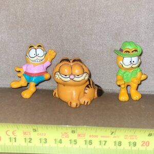 1980s Vintage Garfield Vinyl Figures
